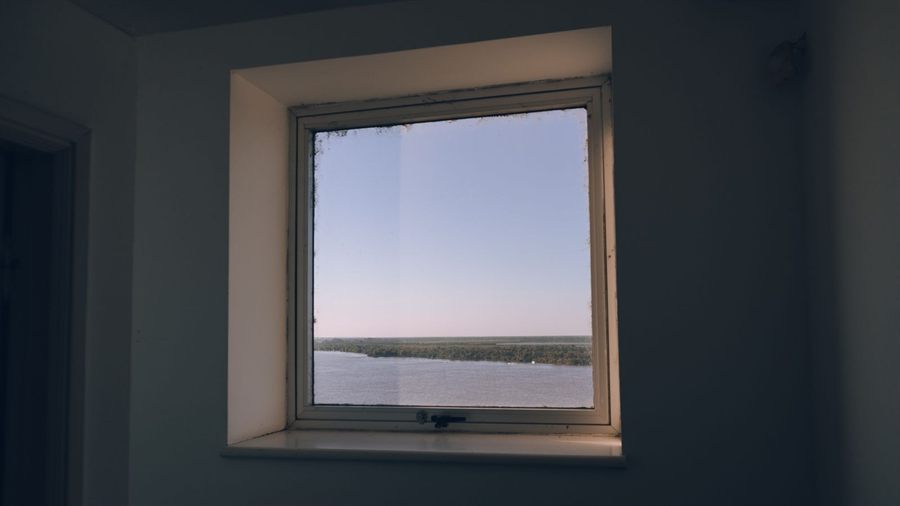 River view through a window